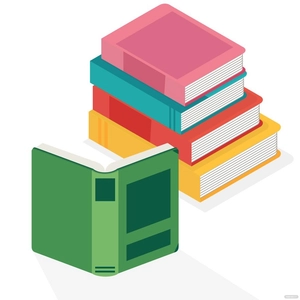 Colorful Books Vector