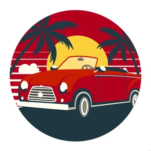 Retro Car Illustration