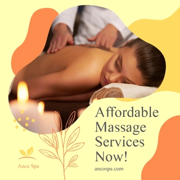 Free Autumn Massage Offer Post, Facebook, Instagram Template to Edit Online