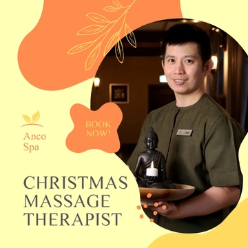 Free Christmas Massage Therapist Post, Facebook, Instagram Template to Edit Online