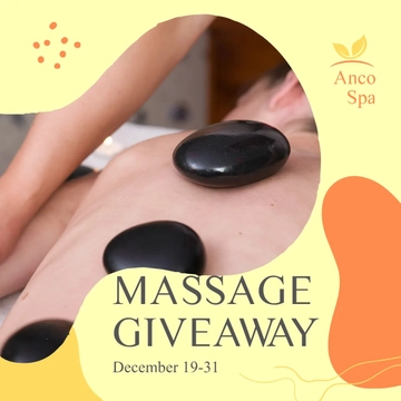 Free Massage Giveaway Post, Facebook, Instagram Template to Edit Online
