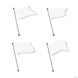 Blank Waving Flag Vector