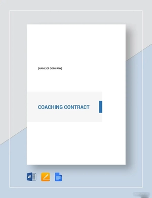 Simple Coaching Contract Template