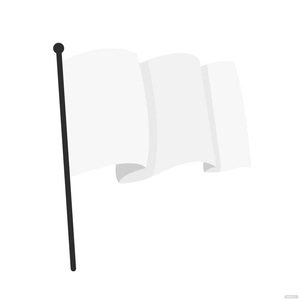 White Waving Flag Vector