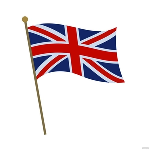 Waving British Flag Vector