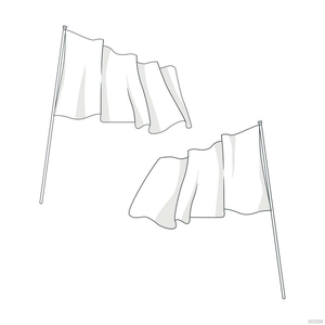 Plain Waving Flag Vector