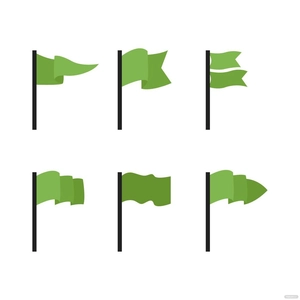 Small Waving Flag Vector