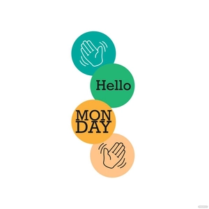 Hello Monday Vector
