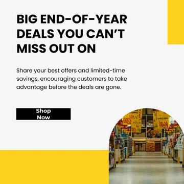Free End Of Year Sale Linkedin Post Template to Edit Online