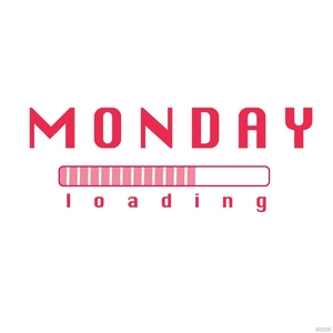 Monday Loading Bar Vector