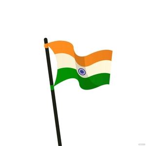 Indian Waving Flag Vector