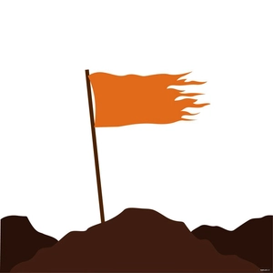 Waving Flag Sign Vector