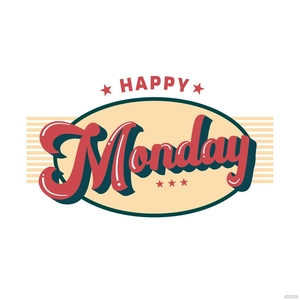 Vintage Happy Monday Vector