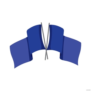 Two Waving Flags Vector
