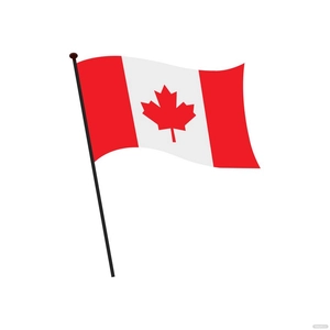 Waving Canada Flag Vector
