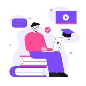 Distance Learning Illustration