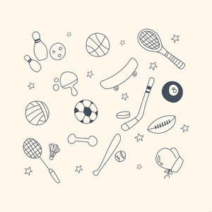 Doodle Sports Illustration
