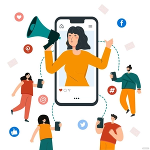 Influencer Marketing Vector