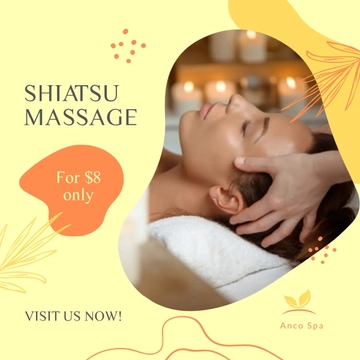 Free Shiatsu Massage Post, Facebook, Instagram Template to Edit Online
