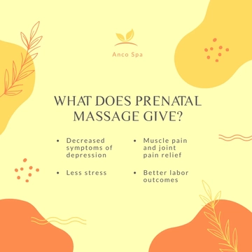 Free Prenatal Massage Post, Facebook, Instagram Template to Edit Online