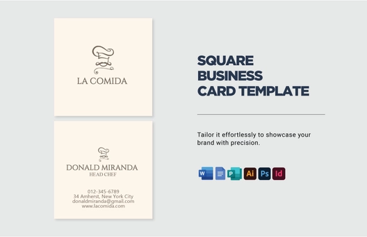 Square Business Card Template