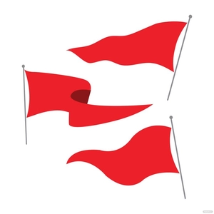 Waving Triangle Flag Vector