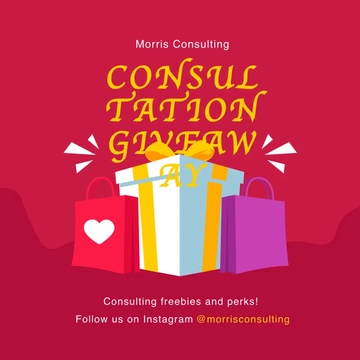 Free Consultation Instagram Giveaway Template to Edit Online
