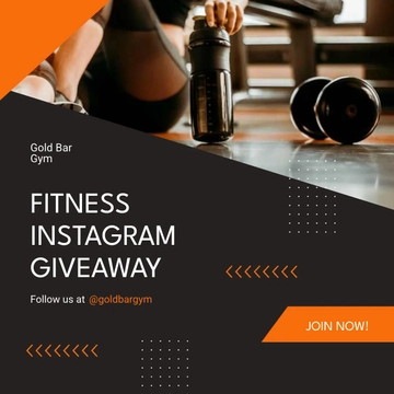 Free Fitness Instagram Giveaway Template to Edit Online