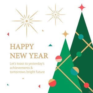New Year Message Vector