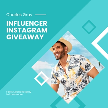 Free Influencer Instagram Giveaway Template to Edit Online