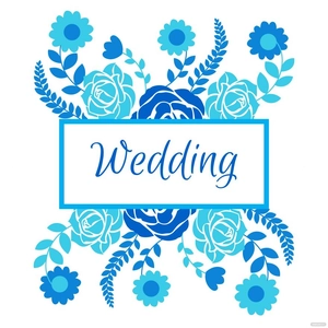 Blue Wedding Vector