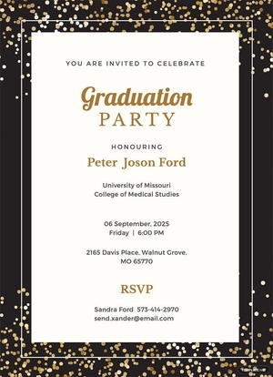 Simple Graduation Invitation Template