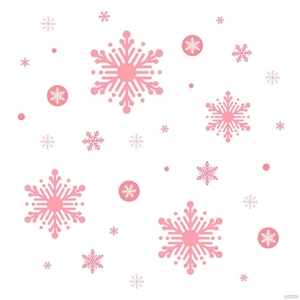 Pink Snowflake Vector