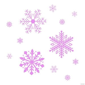 Purple Snowflake Vector