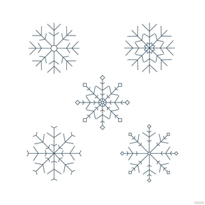 Thin Snowflakes Vector