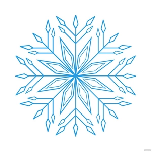 Single Snowflake Vector