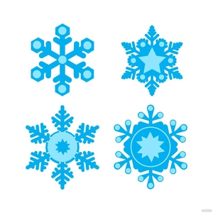 Blue Snowflake Vector