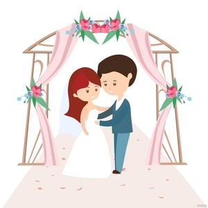 Cute Wedding Vector
