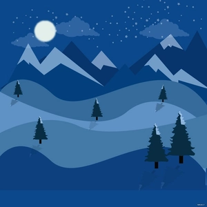 Winter Night Vector