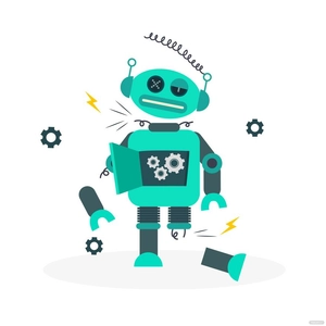 Broken Robot Vector