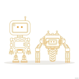 Robot Outline Vector