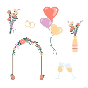 Wedding Decoration Vector