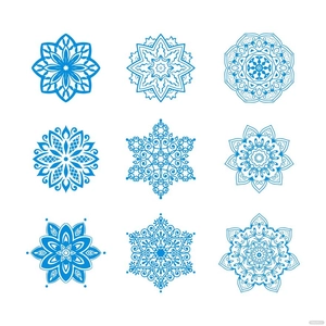Snowflake Mandala Vector