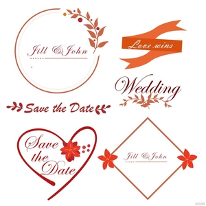 Wedding Title Vector