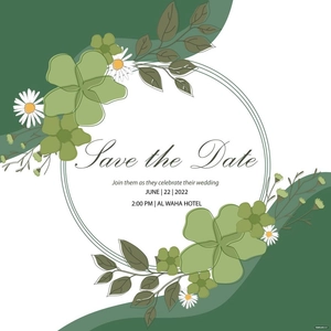 Green Wedding Vector