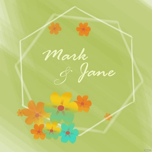 Watercolor Wedding Flower Vector