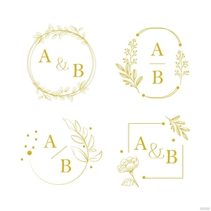 Wedding Monogram Vector