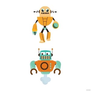 Retro Robot Vector