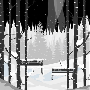 Black and White Winter Vector