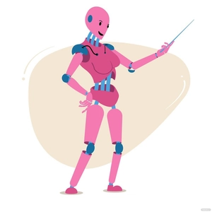 Girl Robot Vector